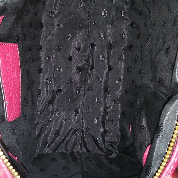 Juicy Couture Diagonal Zipper Satchel Leather Red - Picture 7 of 8